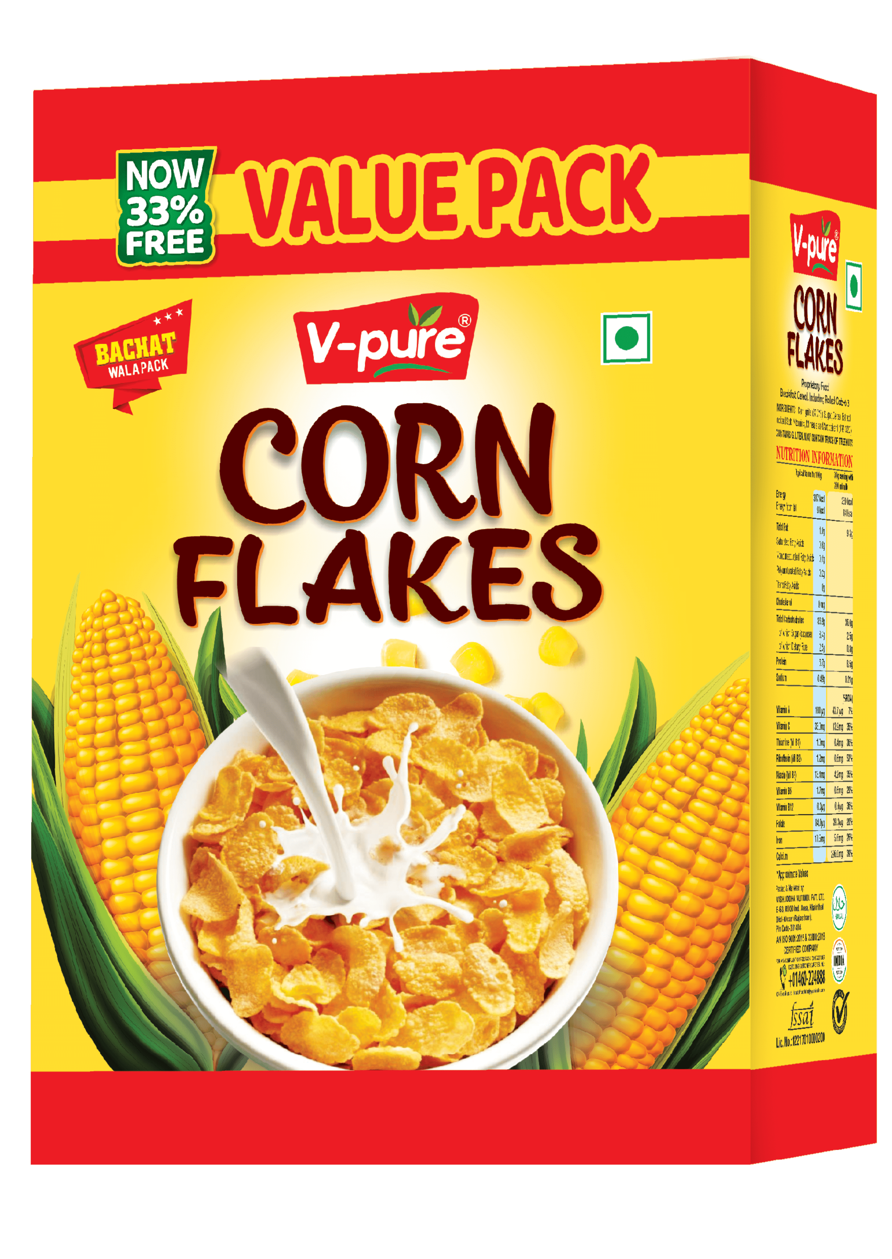 V-pure Cornflakes Box